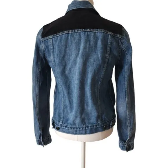 GAP Icon Denim jacket with black velvet patches