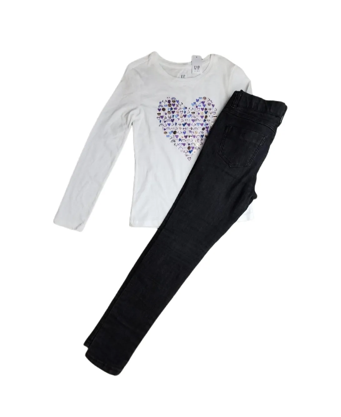 GIRL SIZE 10 YEARS - FOXY JEANS / The GAP, 2 Piece Mix N Match Outfit NWT / EUC B21