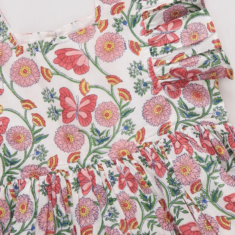 Girls Dresses | Elsie - BUtterfly Vines | Pink Chicken