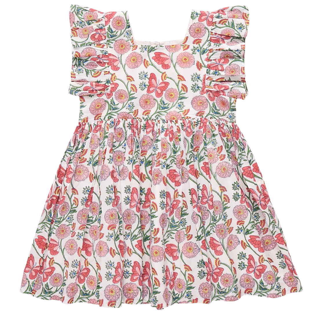 Girls Dresses | Elsie - BUtterfly Vines | Pink Chicken