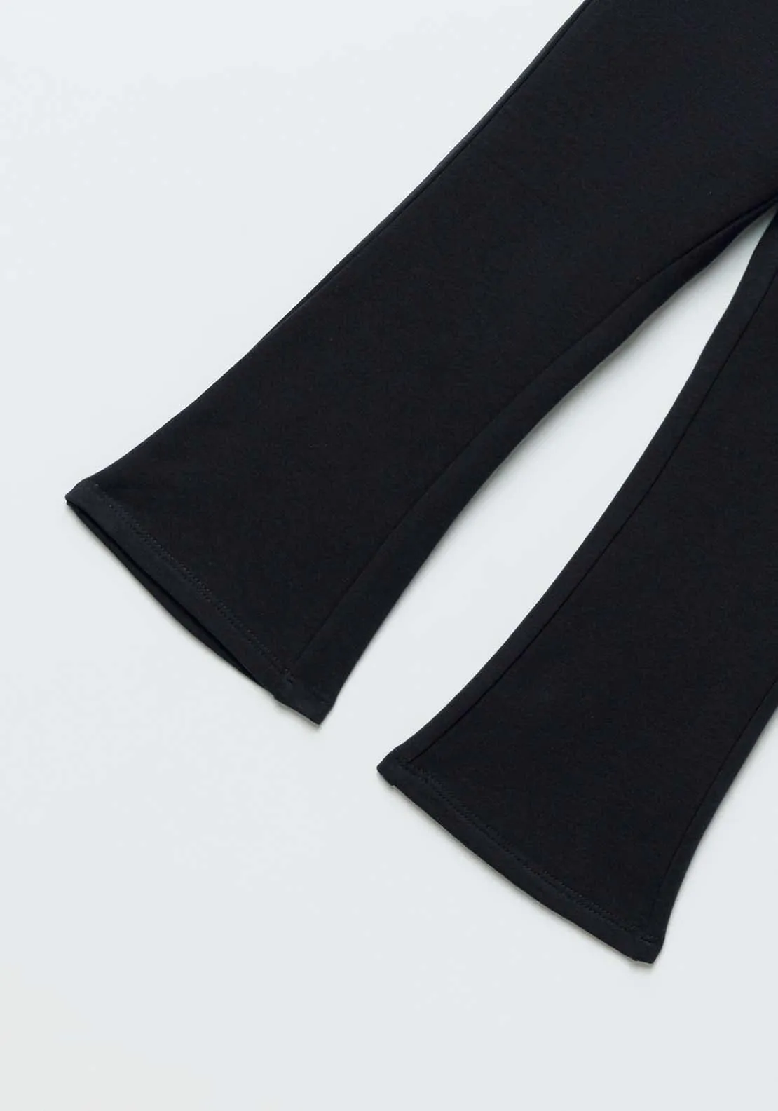 Girls Plush flared trousers - Black