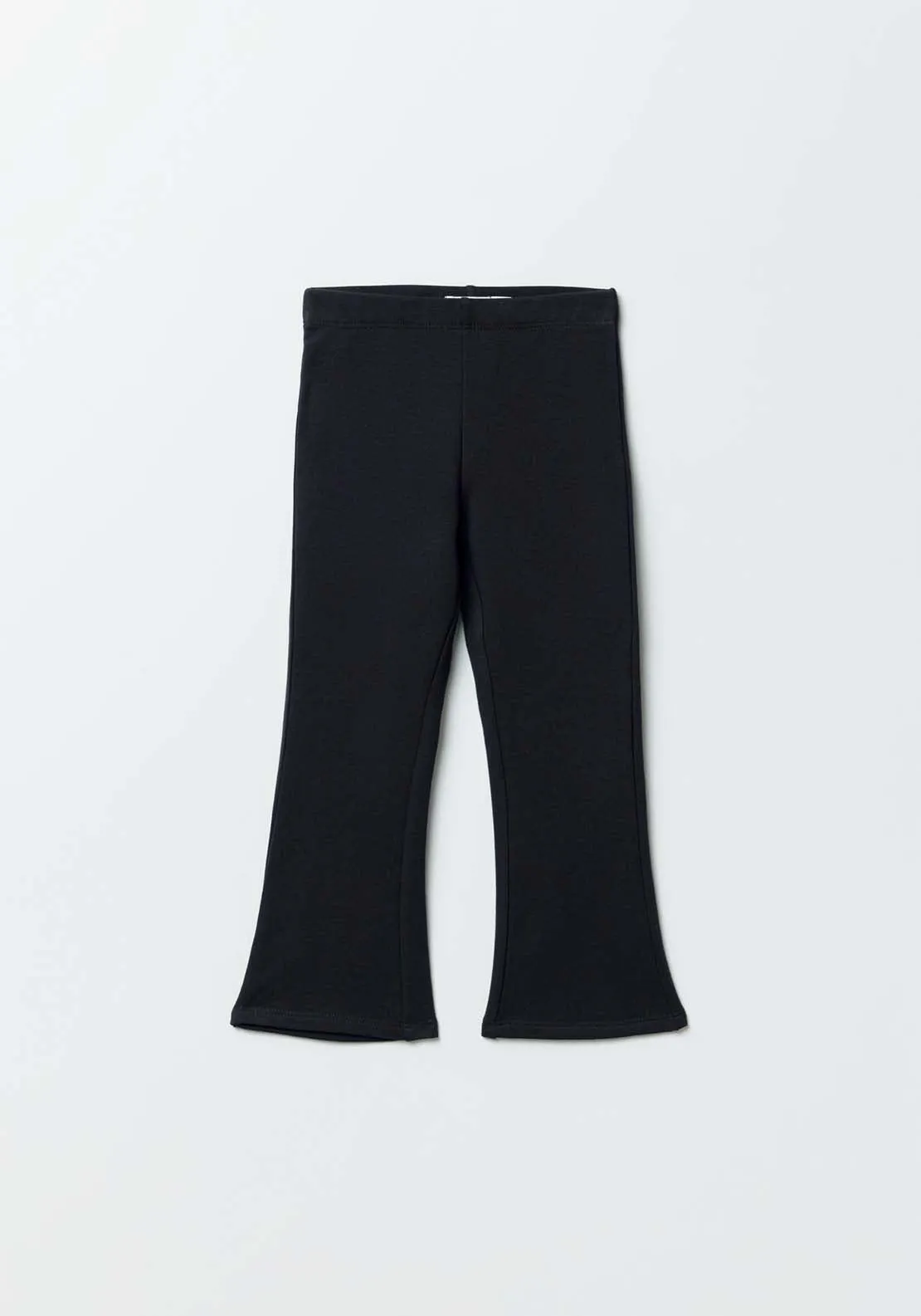 Girls Plush flared trousers - Black