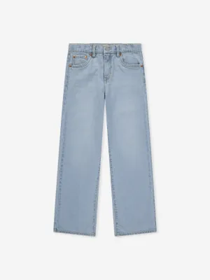 Girls Wide Leg Jeans in Blue