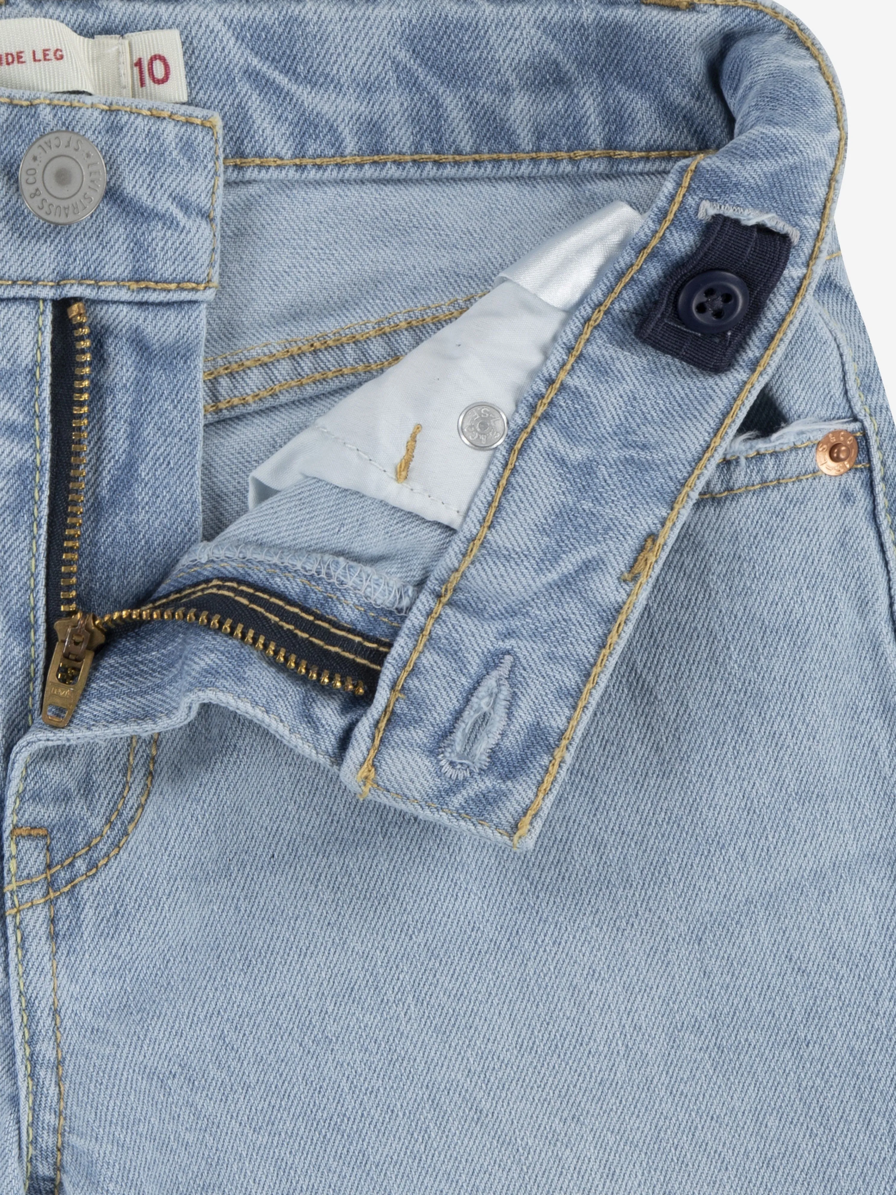 Girls Wide Leg Jeans in Blue