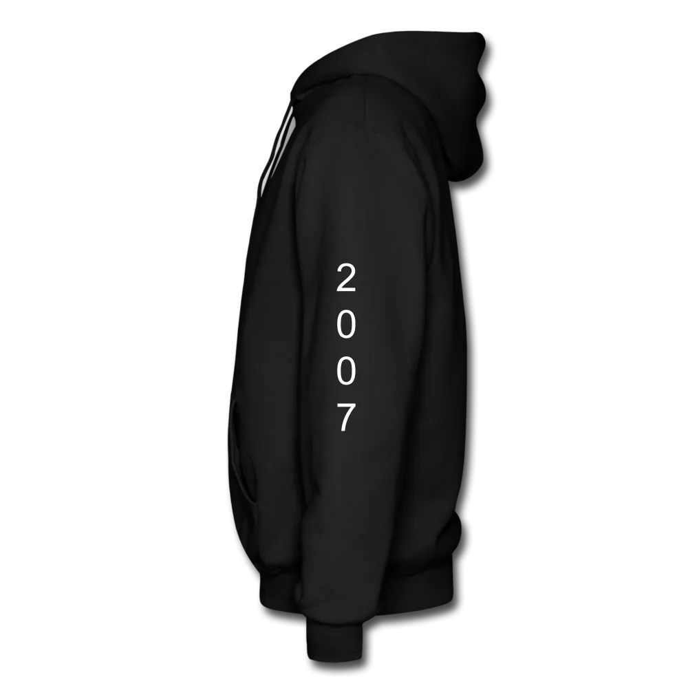 Glenn Edward Hickman Gildan Heavy Blend Adult Hoodie with dates on sleeves