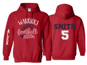 Glitter I Love My Football Player Hoodie | Football Hoodies | Football Mom Hoodies | Football Mom | Customize Colors