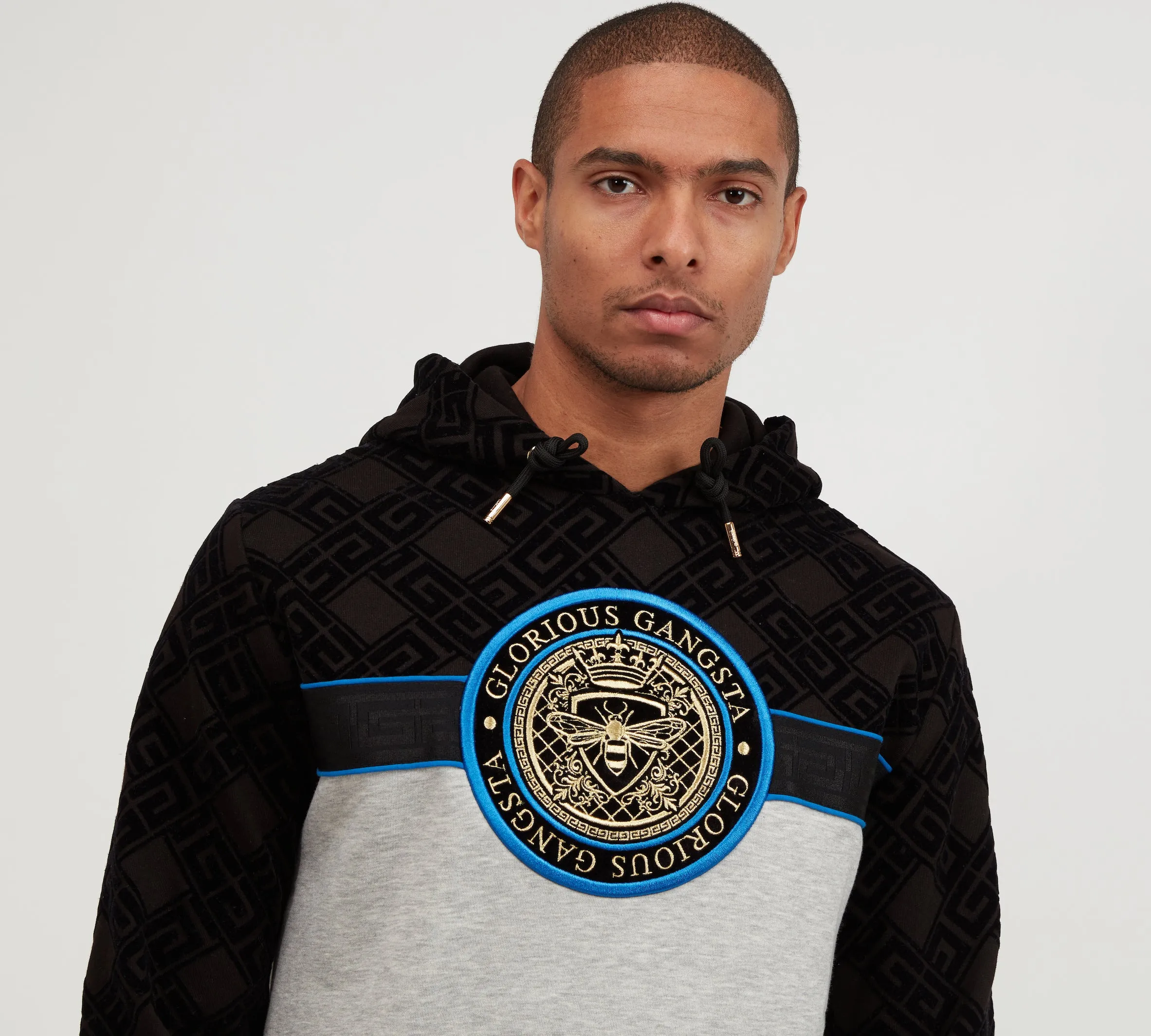 Glorious Gangsta Luiz Hoodie Grey Marl