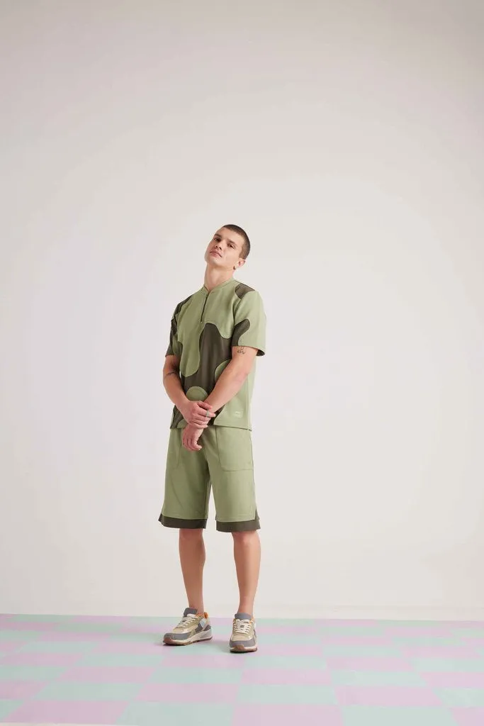 Go- Crazy Cut Tee - Fair Green