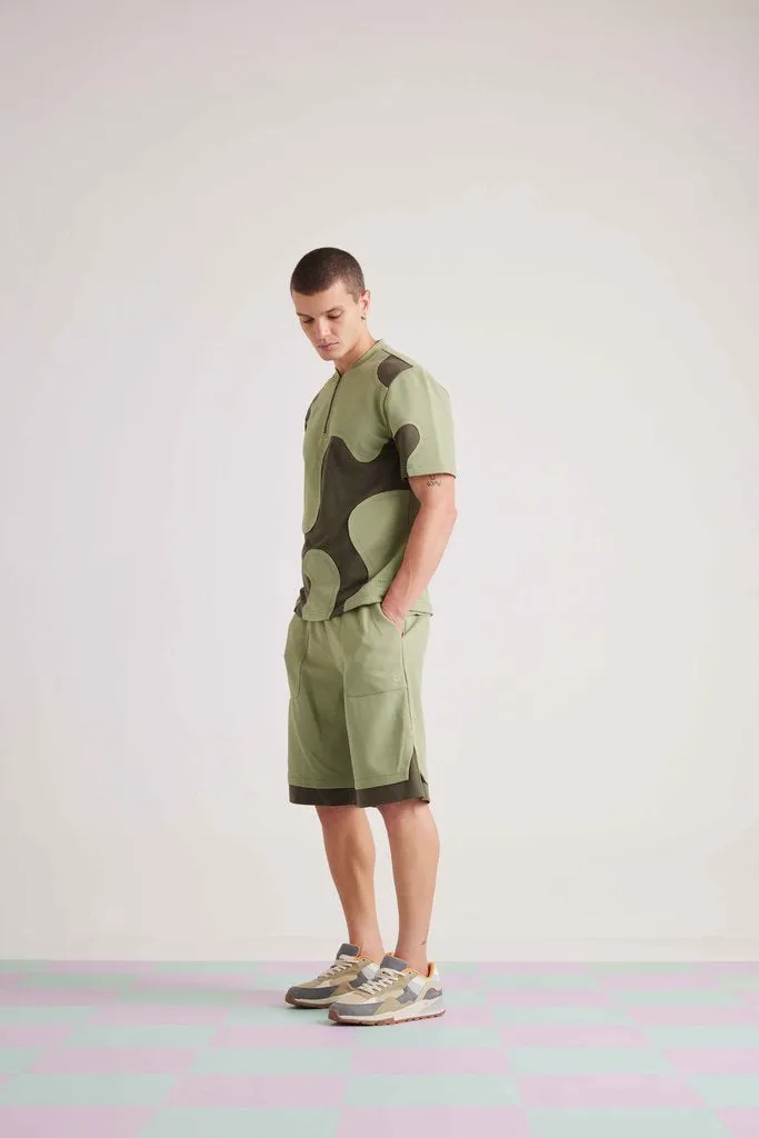 Go- Crazy Cut Tee - Fair Green