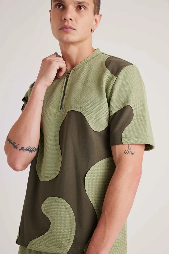 Go- Crazy Cut Tee - Fair Green
