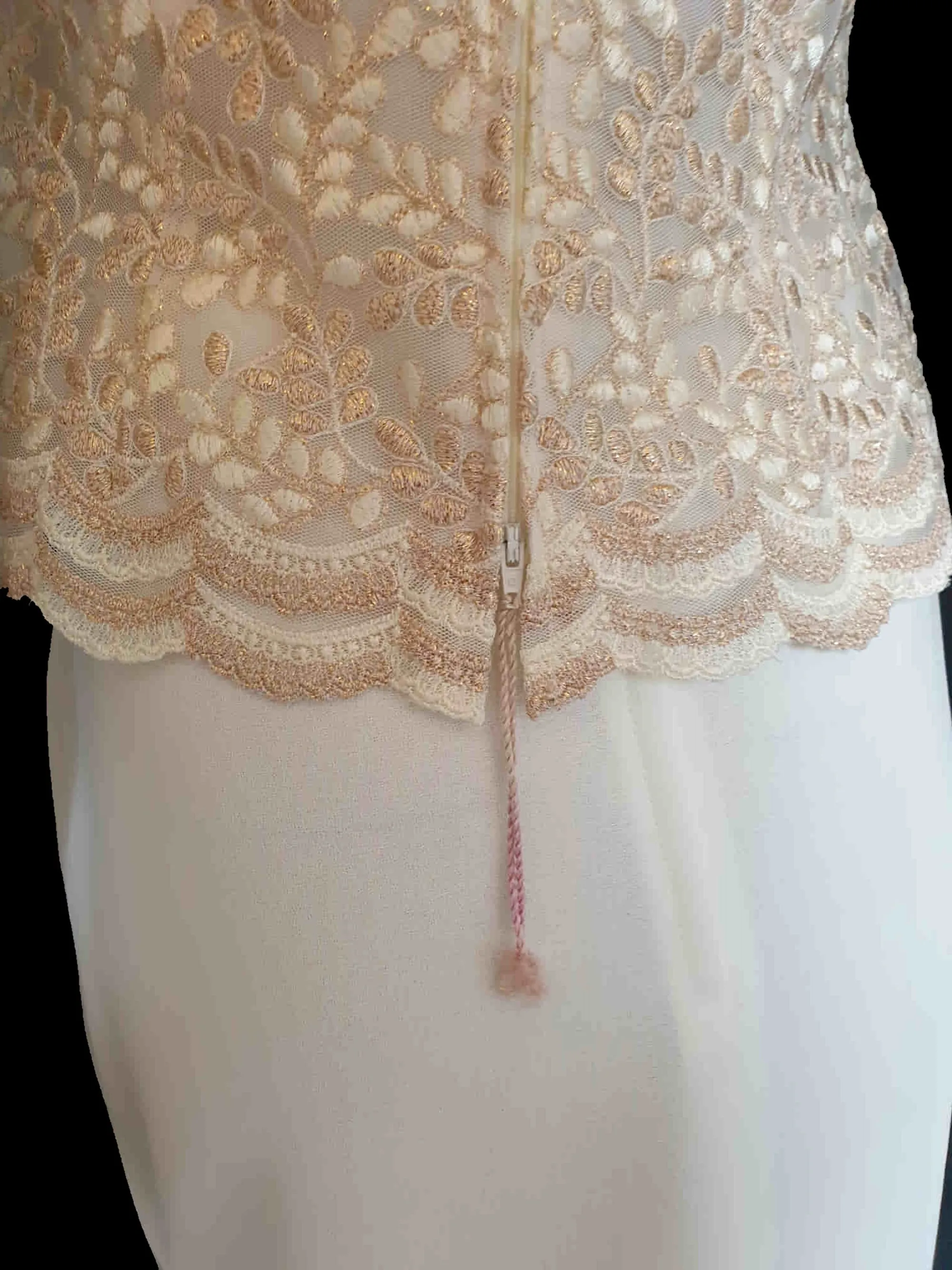 Gold and Cream Skirt Suit by Casadei - S