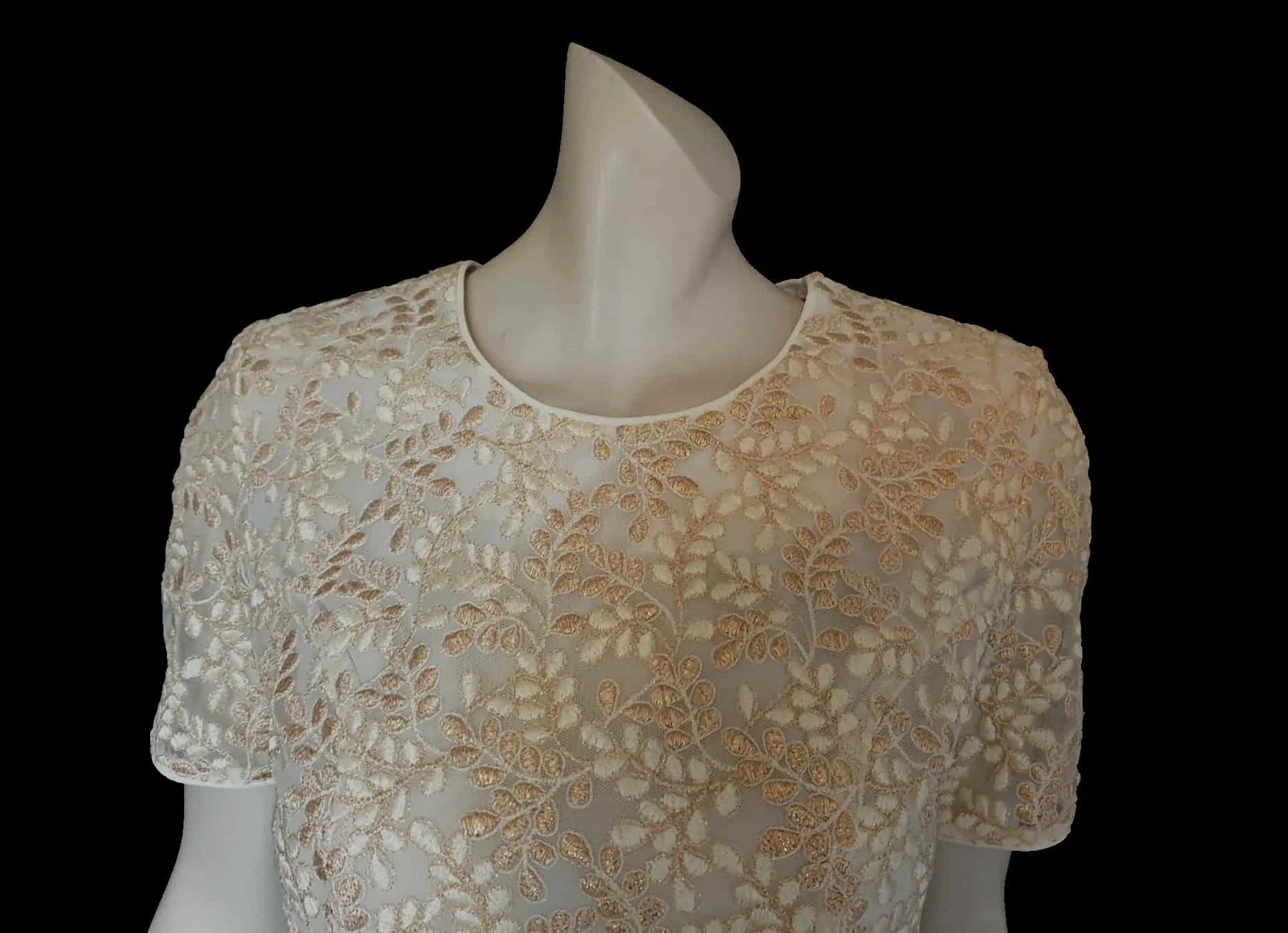 Gold and Cream Skirt Suit by Casadei - S