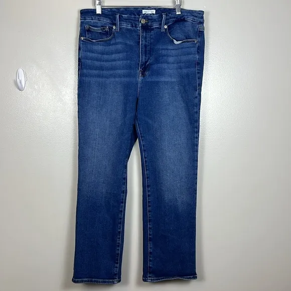 Good American Revolve Legs Straight Jeans in Indigo332 EUC