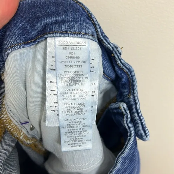Good American Revolve Legs Straight Jeans in Indigo332 EUC