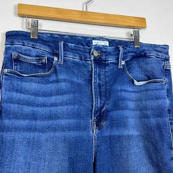 Good American Revolve Legs Straight Jeans in Indigo332 EUC