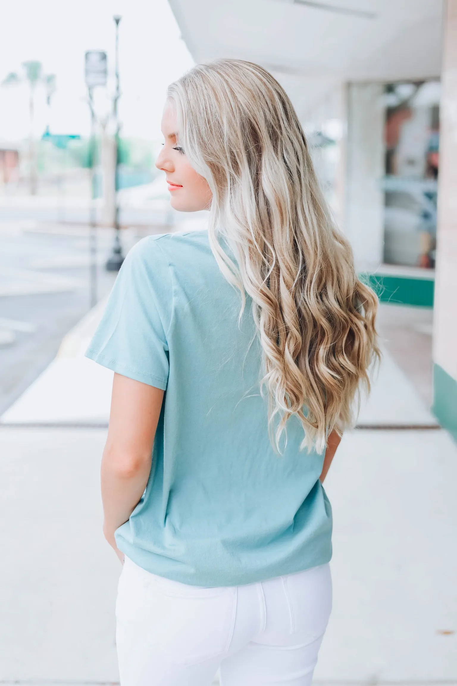 Good Vibe Graphic Tee - Seafoam