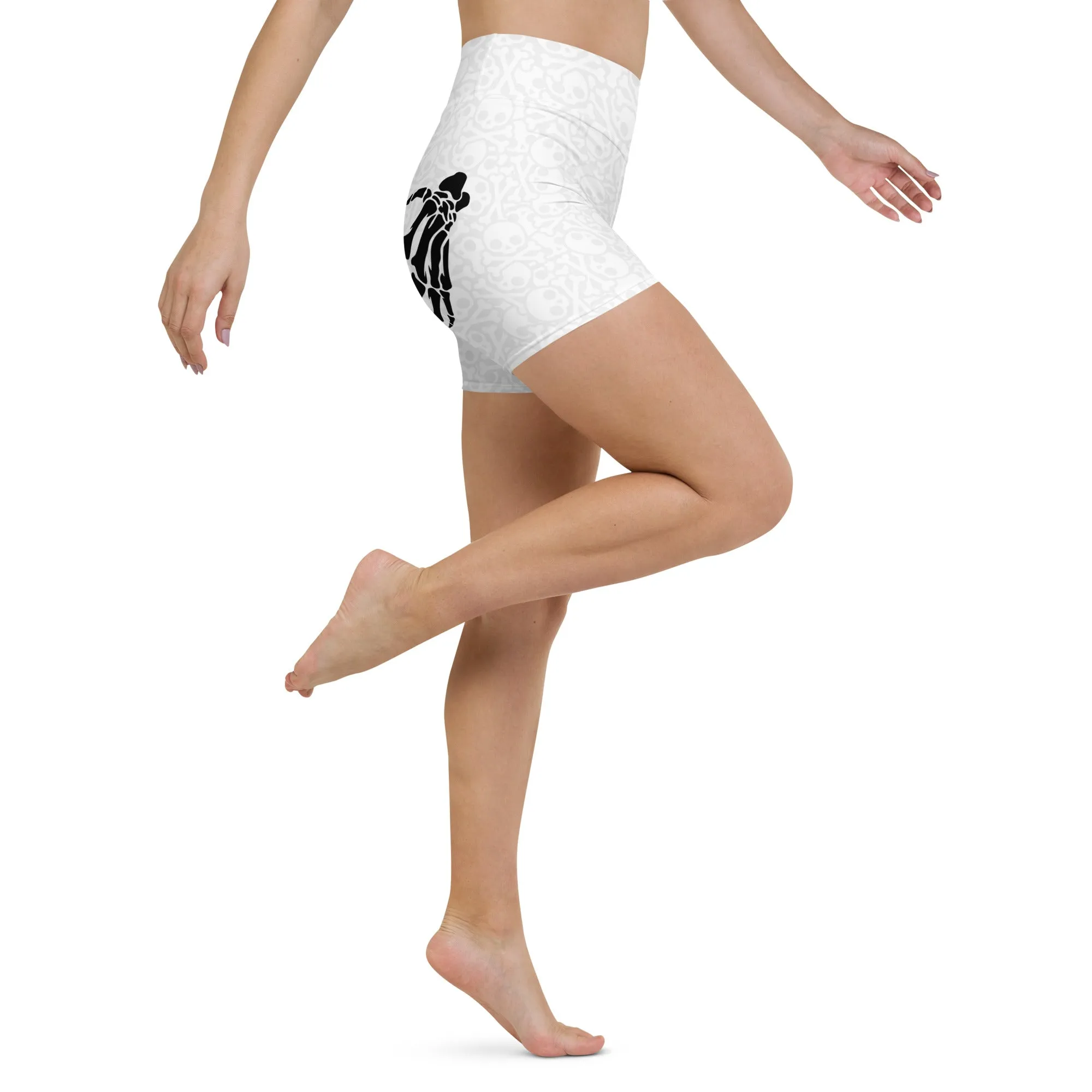 Grave Grip Skeleton Yoga Shorts