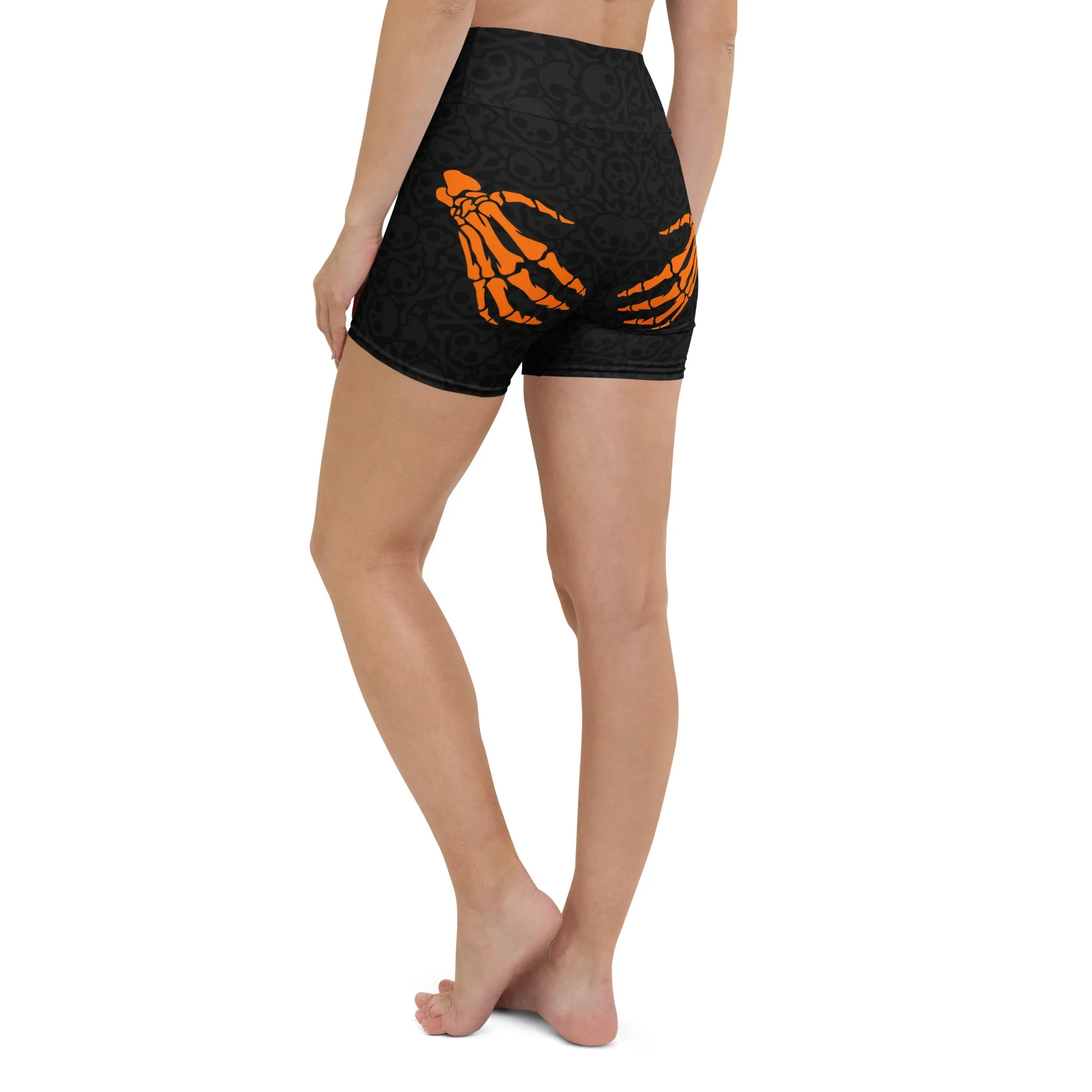 Grave Grip Skeleton Yoga Shorts