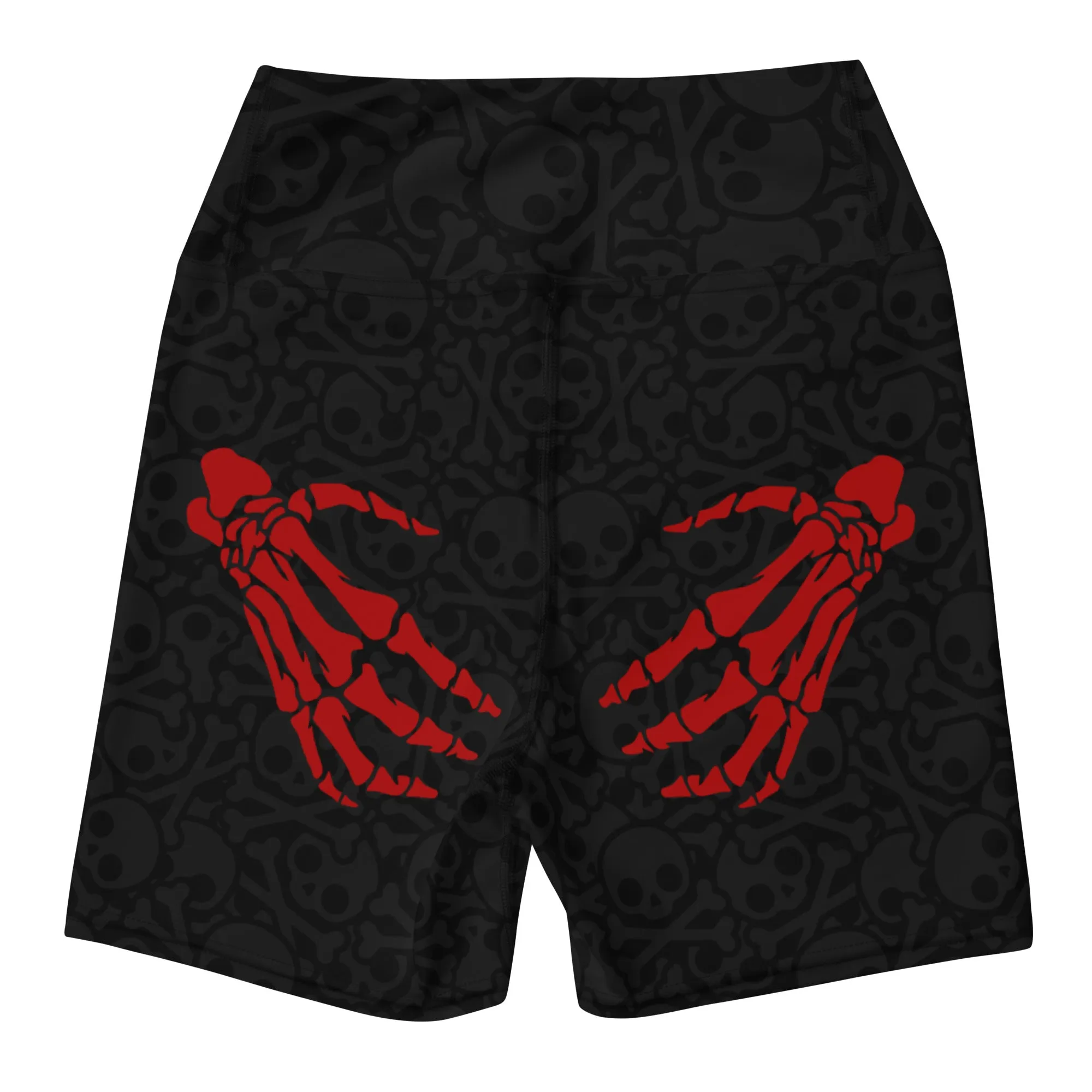 Grave Grip Skeleton Yoga Shorts