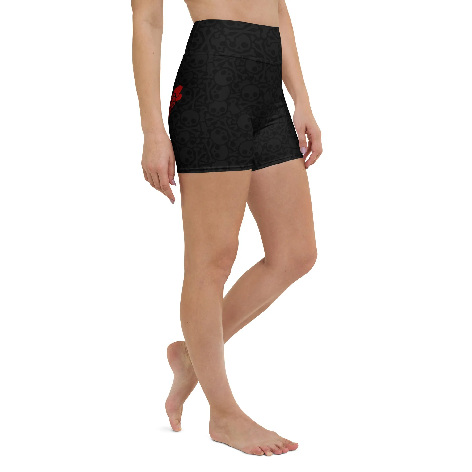 Grave Grip Skeleton Yoga Shorts