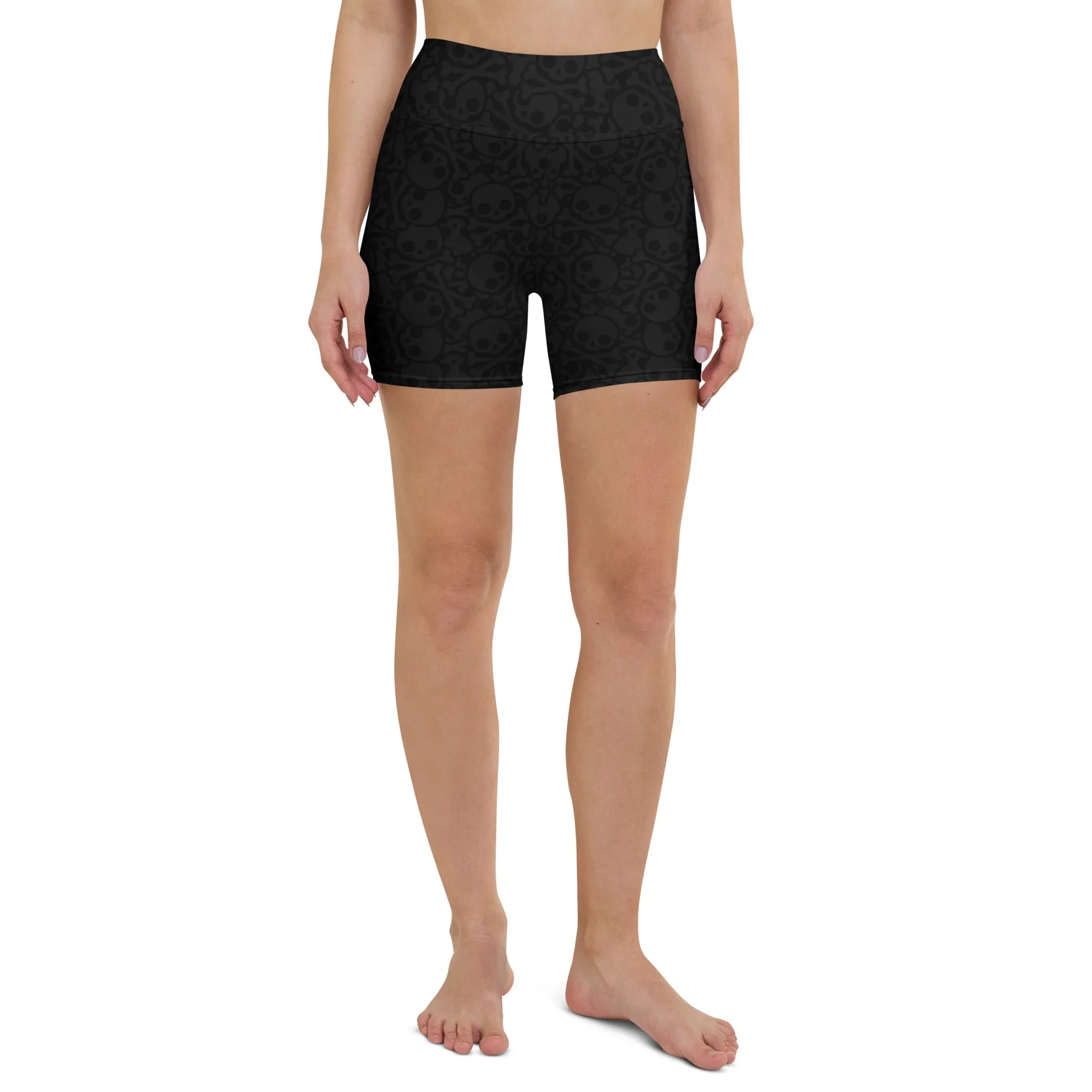 Grave Grip Skeleton Yoga Shorts