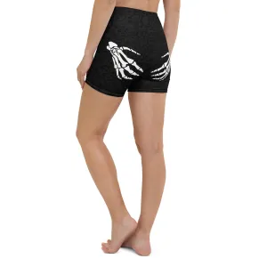 Grave Grip Skeleton Yoga Shorts
