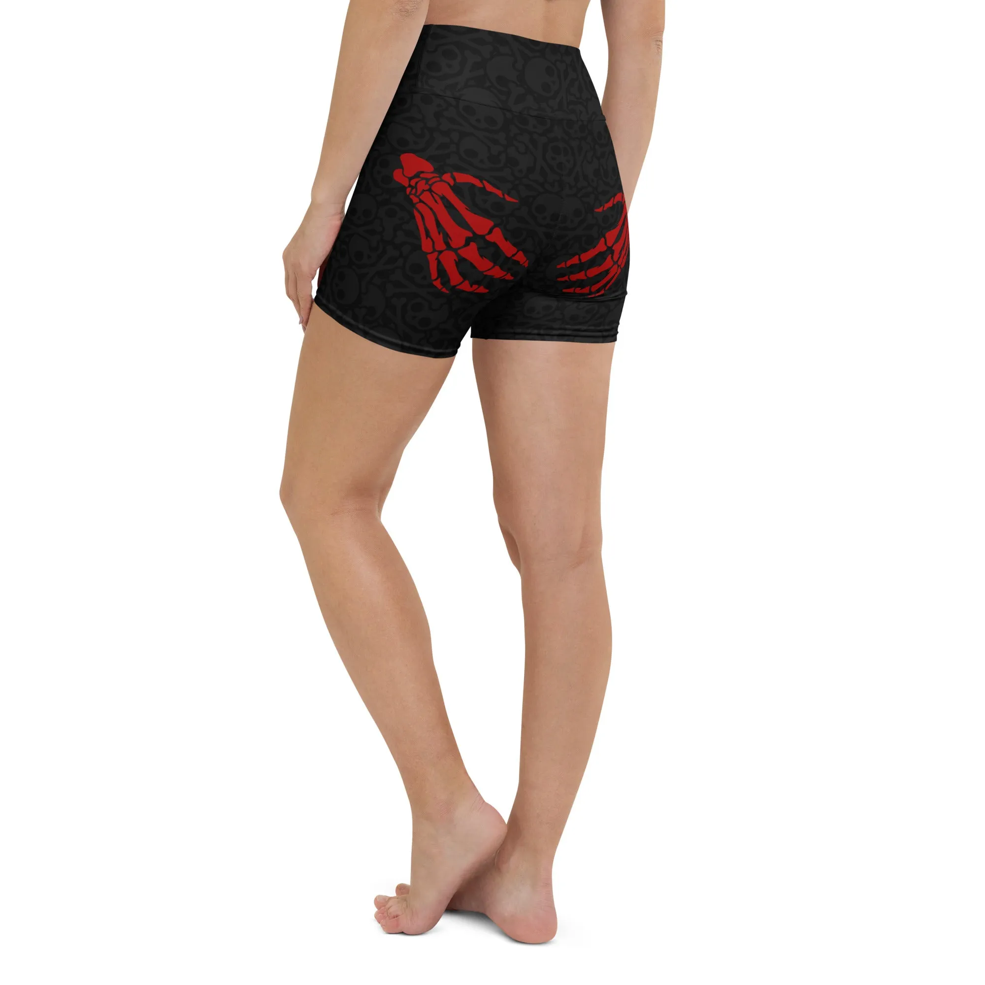 Grave Grip Skeleton Yoga Shorts