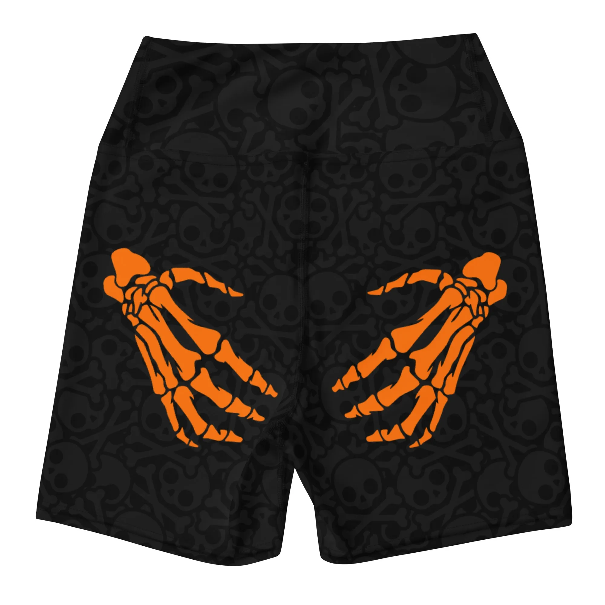Grave Grip Skeleton Yoga Shorts