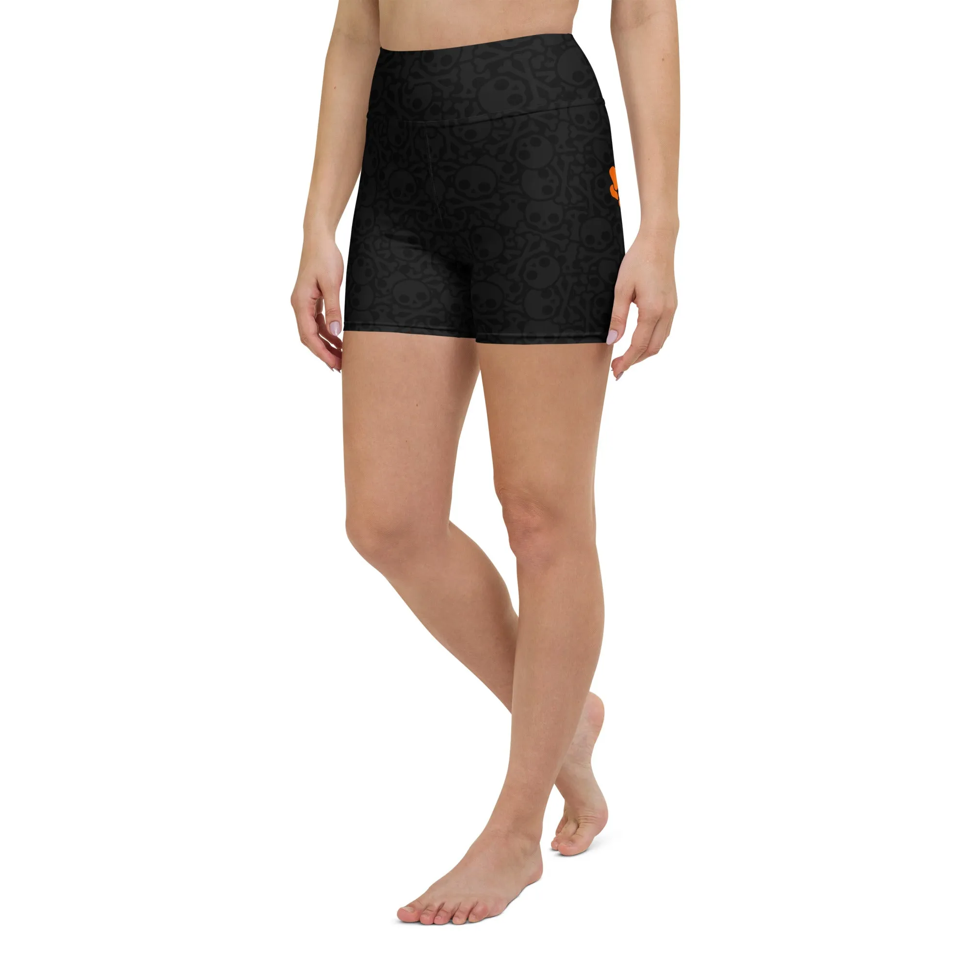 Grave Grip Skeleton Yoga Shorts