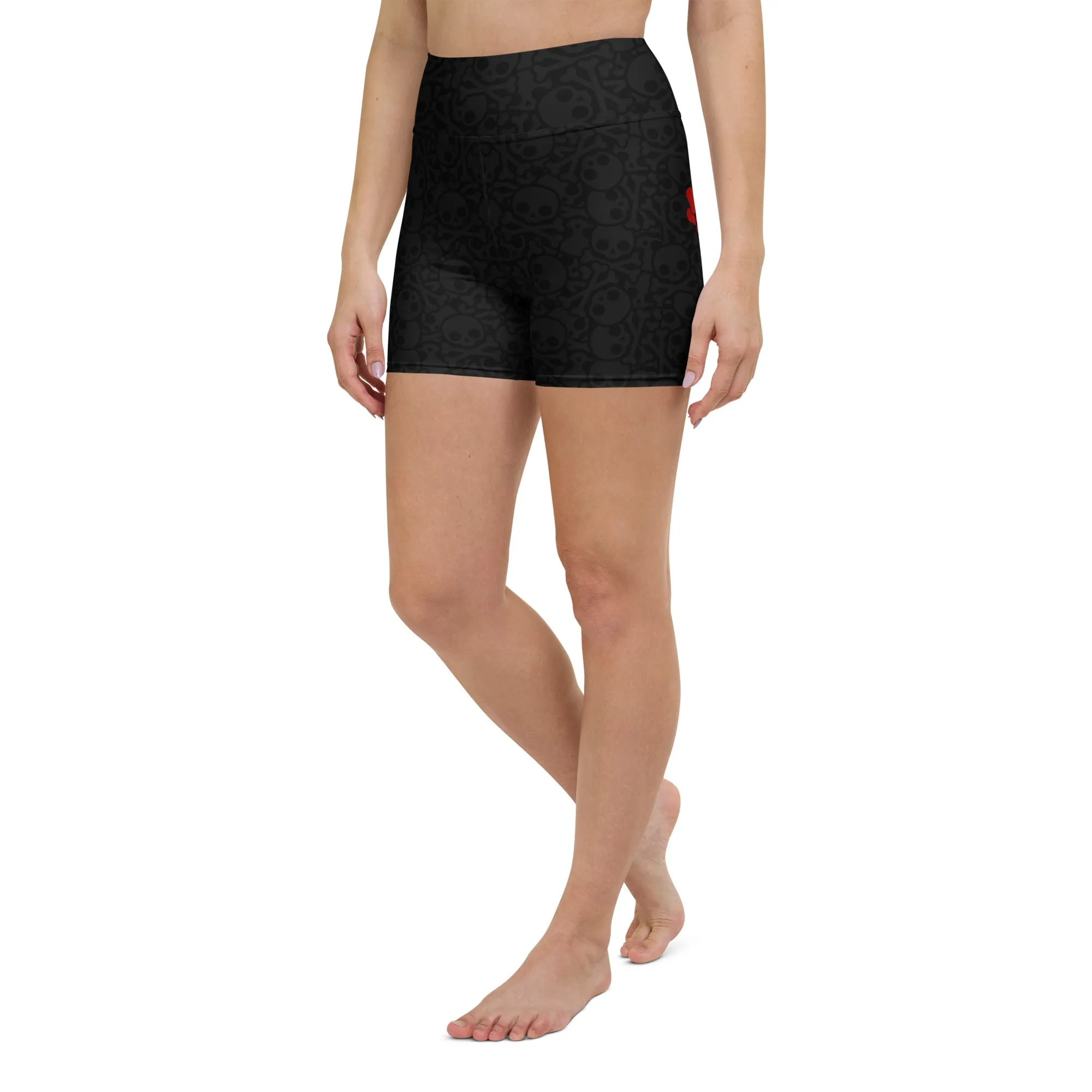 Grave Grip Skeleton Yoga Shorts