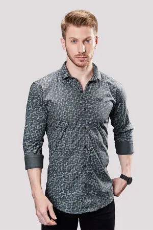Grayson Grey Printed Shirt