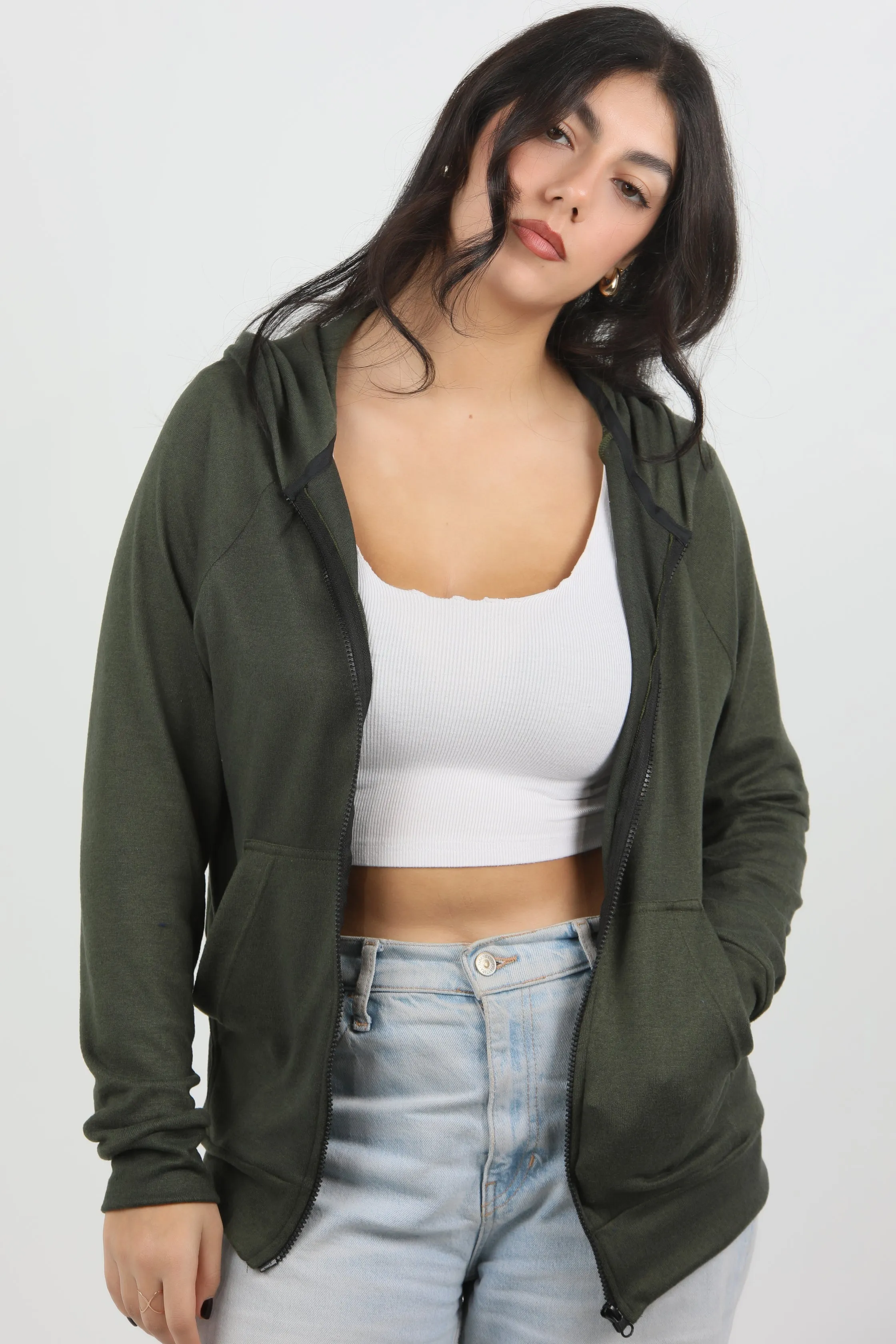 Green Hoodie Zipper