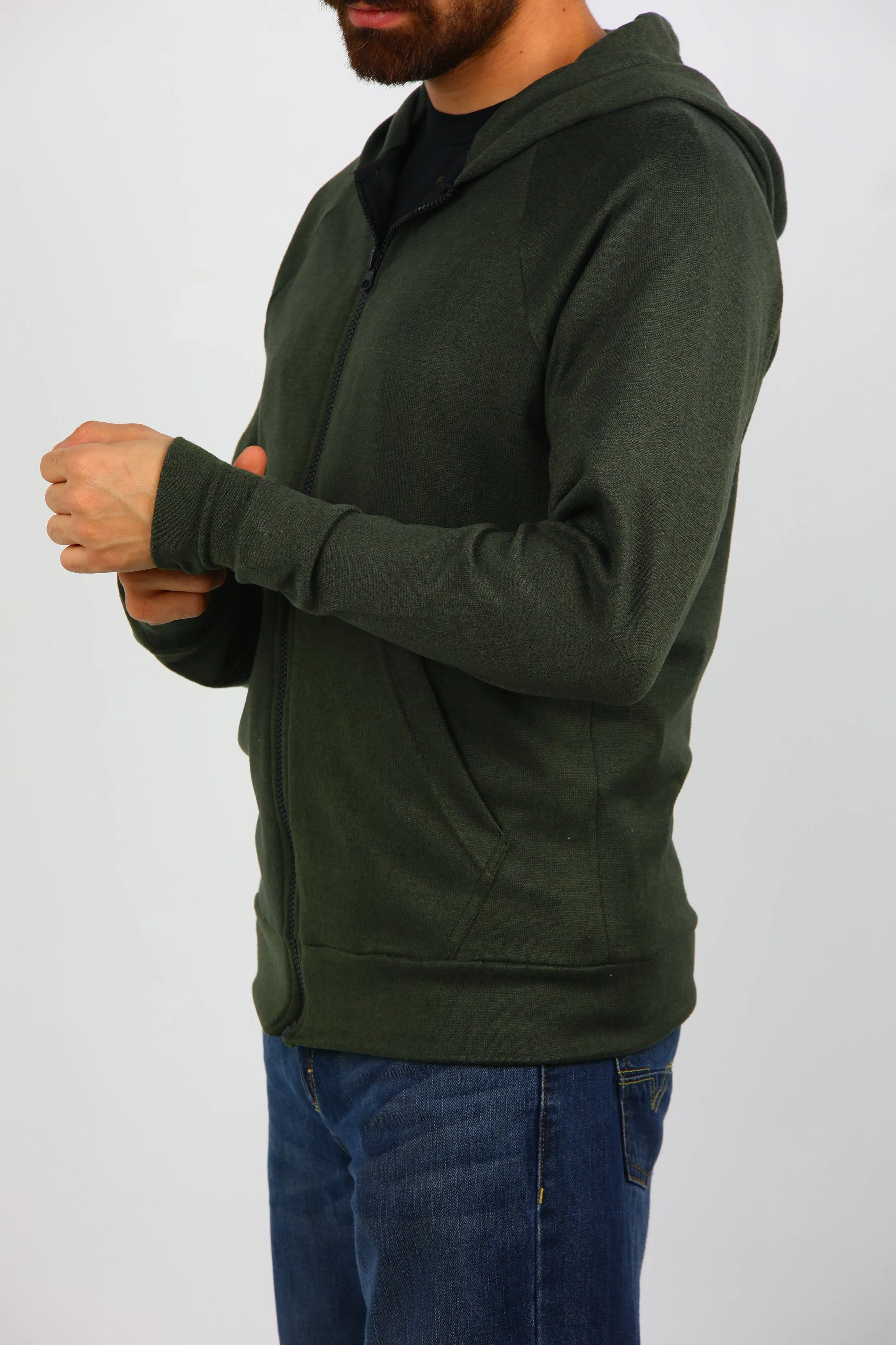 Green Hoodie Zipper