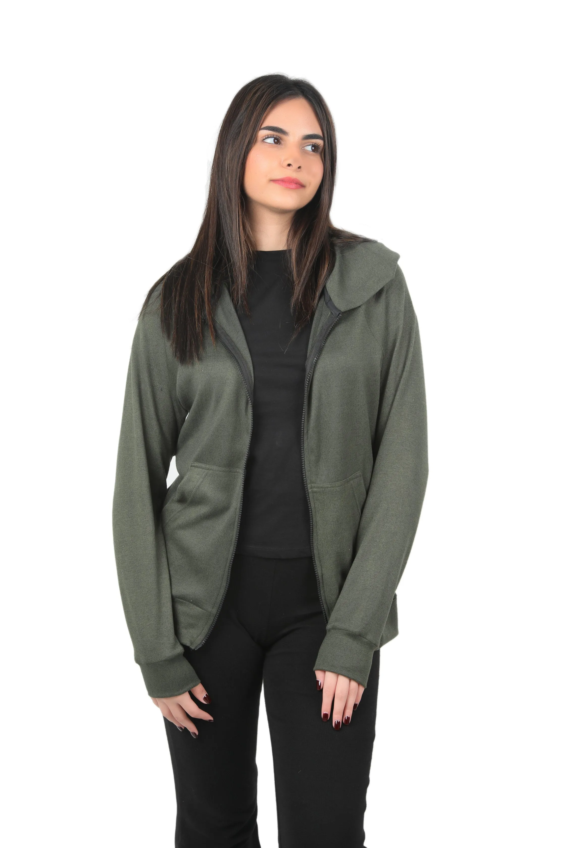 Green Hoodie Zipper
