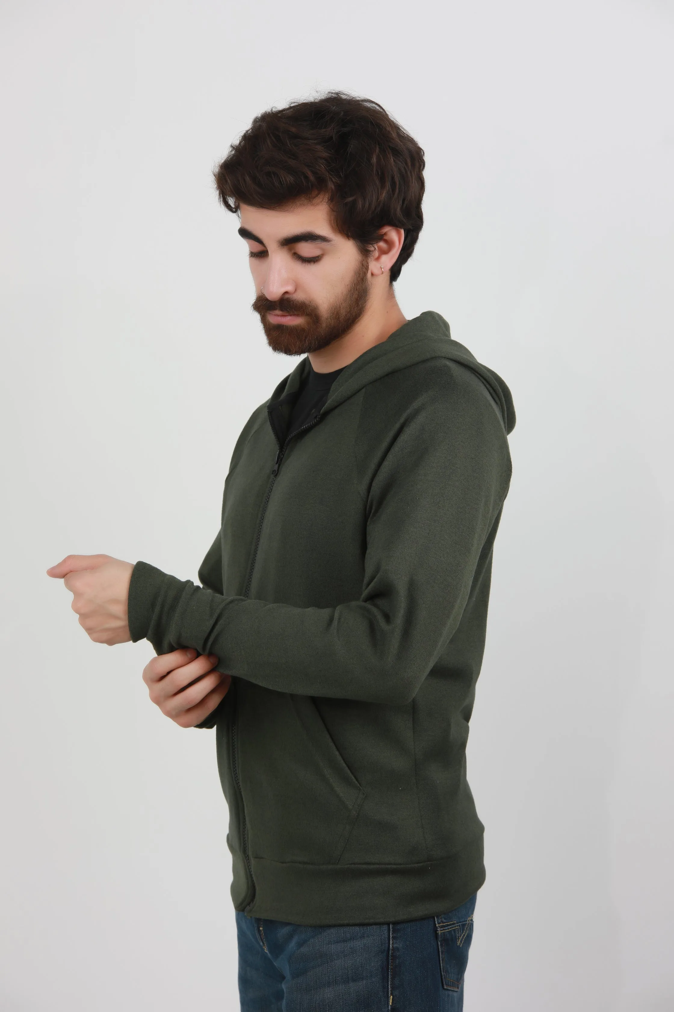 Green Hoodie Zipper