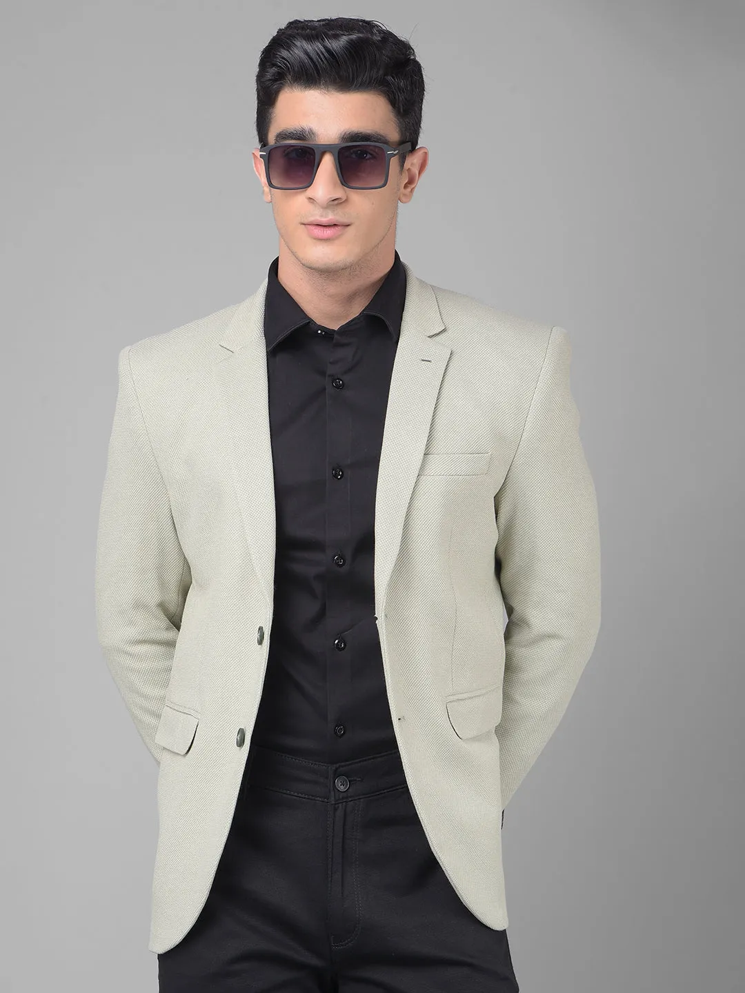 Green Single Breasted Blazer