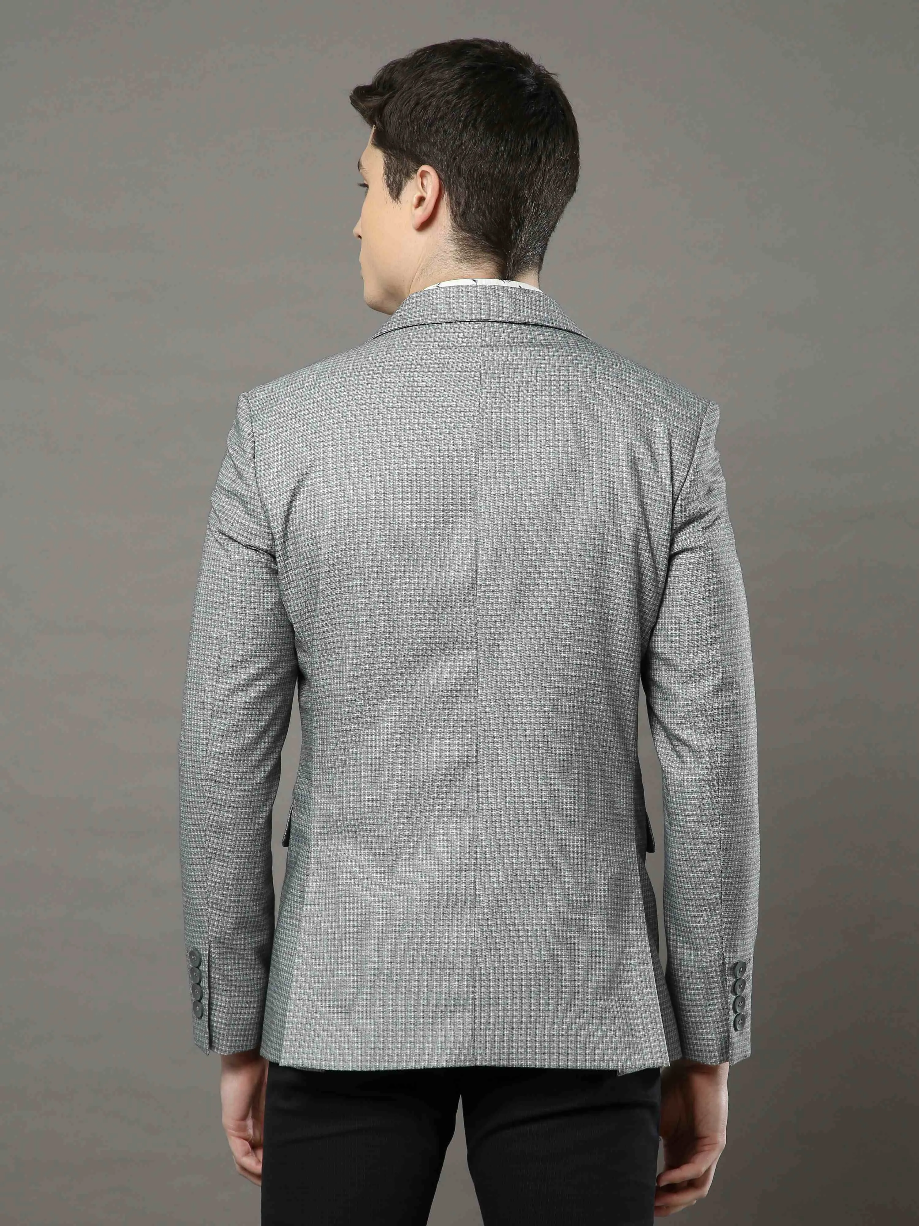 Grey Checks Blazer
