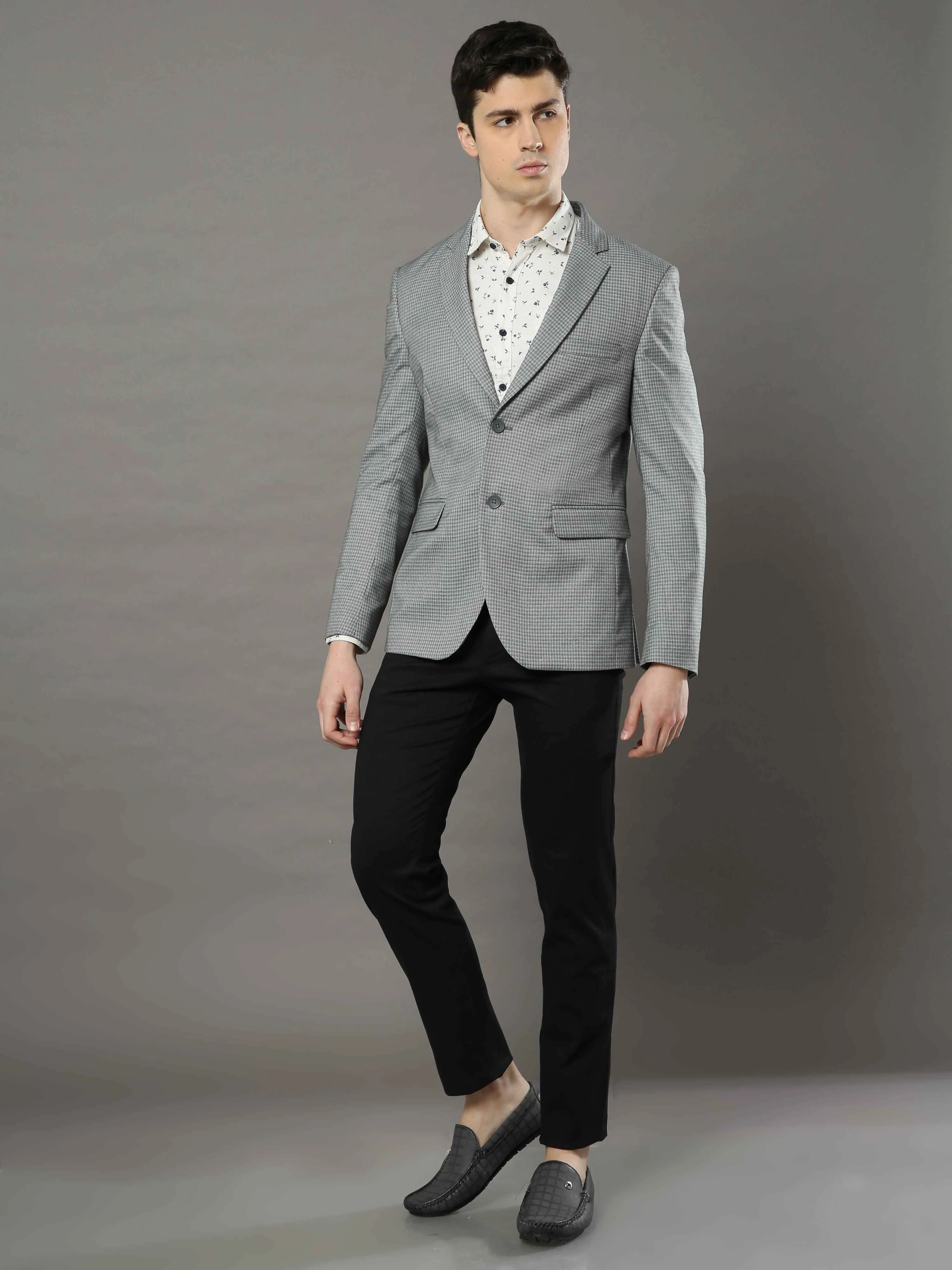 Grey Checks Blazer