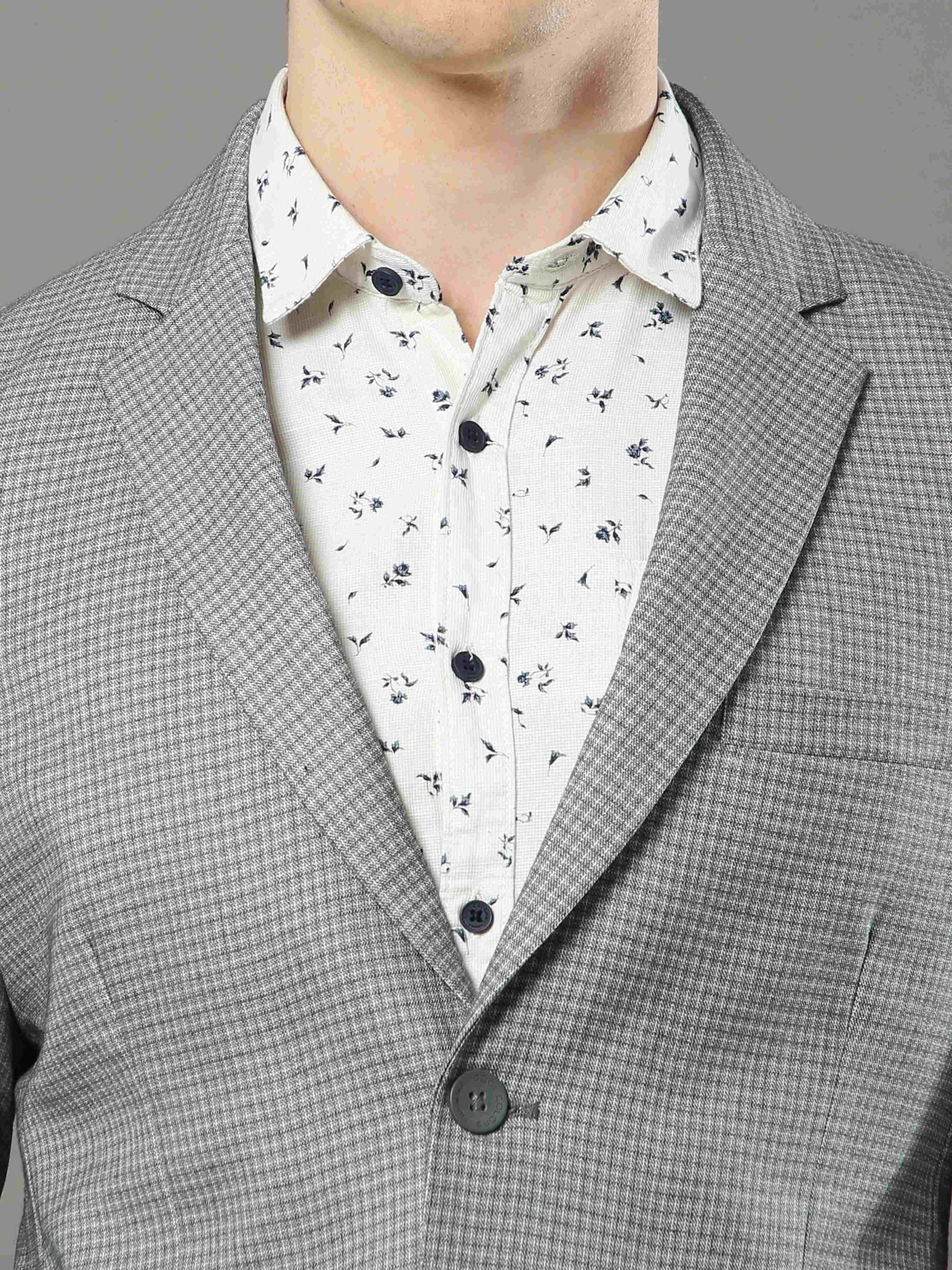 Grey Checks Blazer