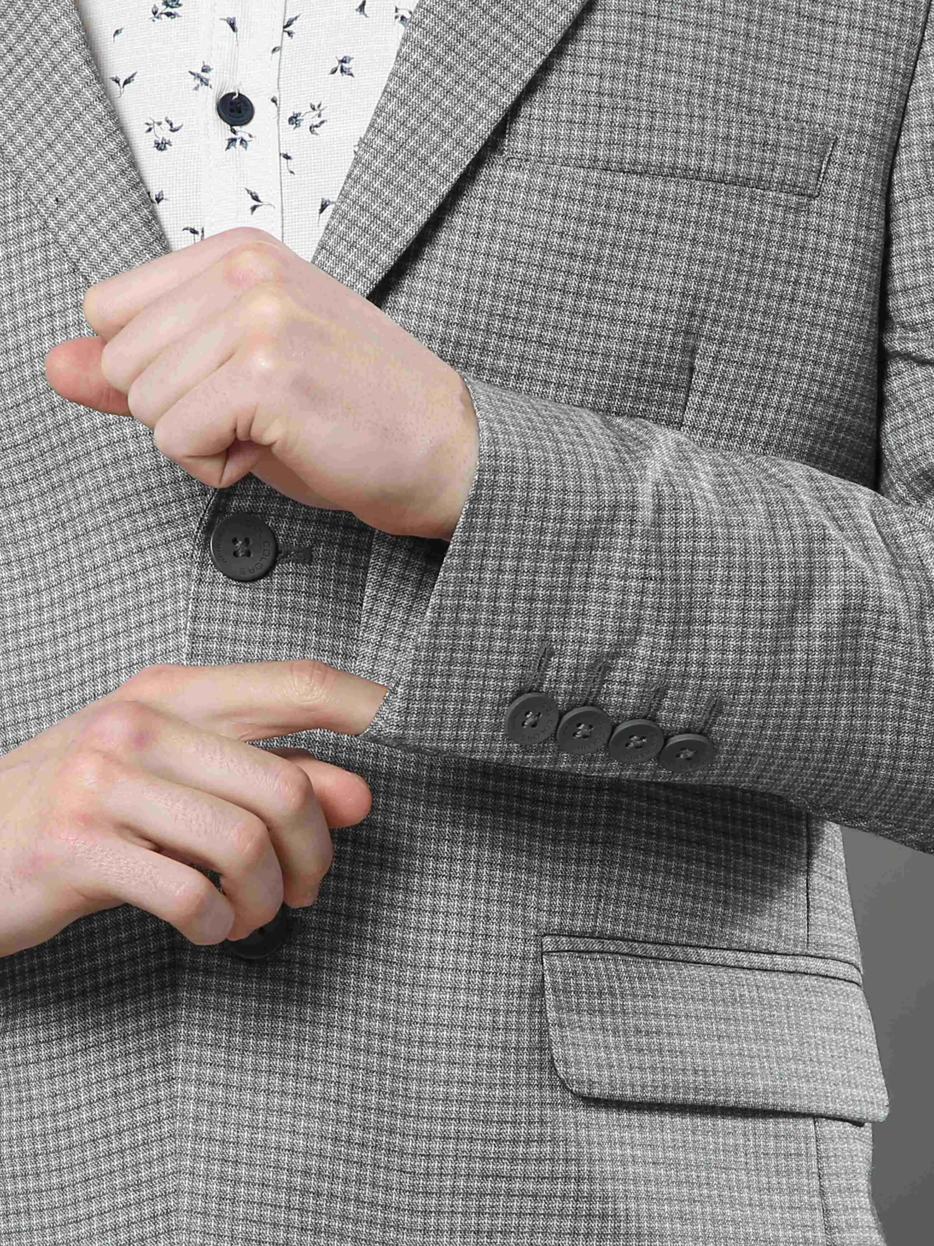 Grey Checks Blazer