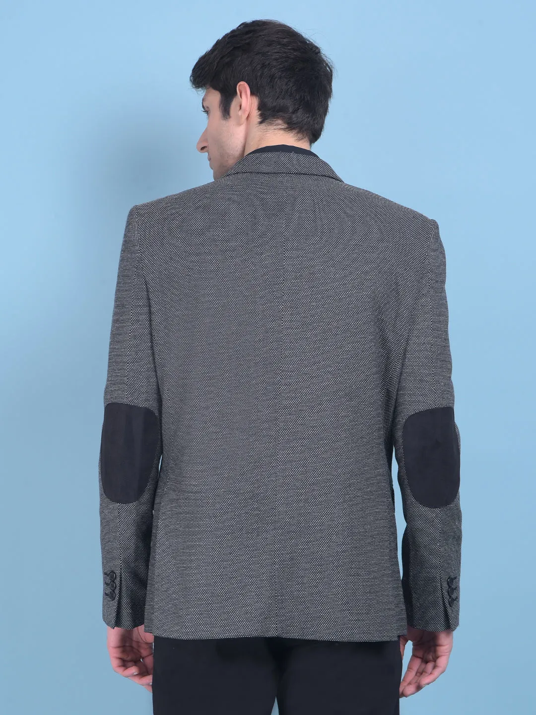 Grey Printed Blazer