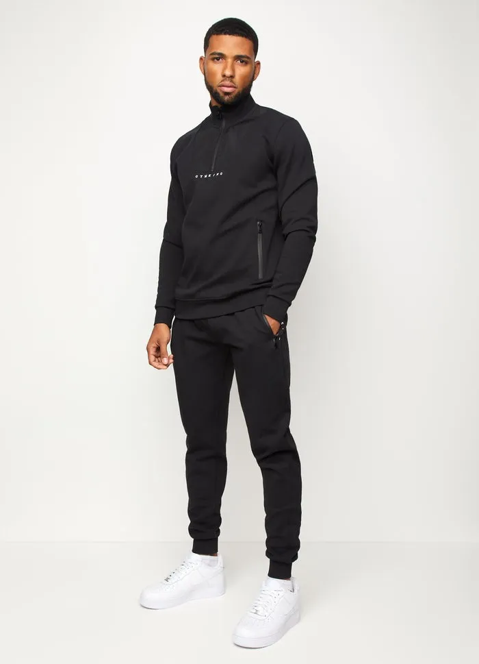 Gym King Kingsley 1/4 Zip Funnel Black
