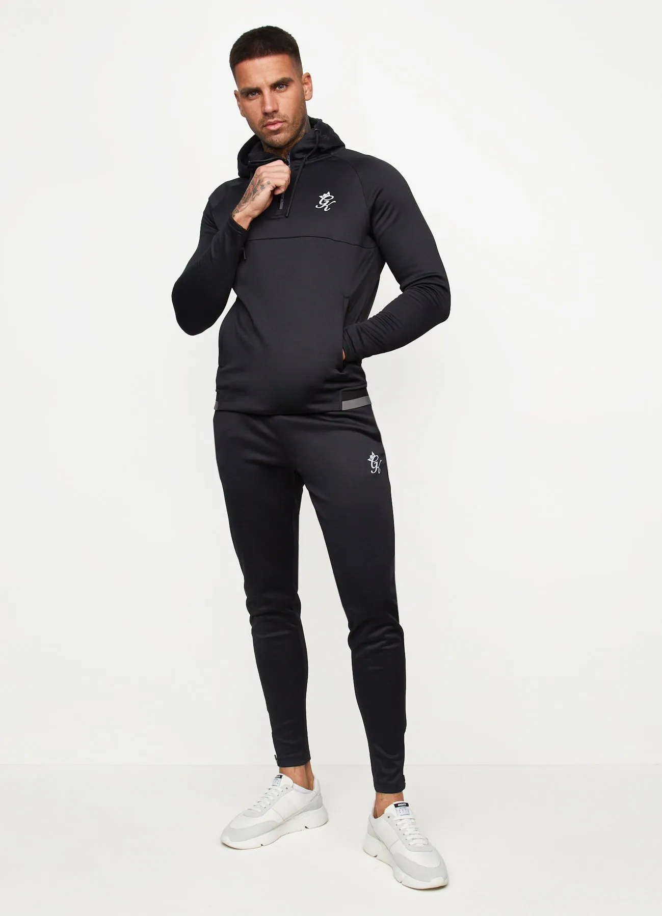Gym King Sport Panelled Hoodie Black