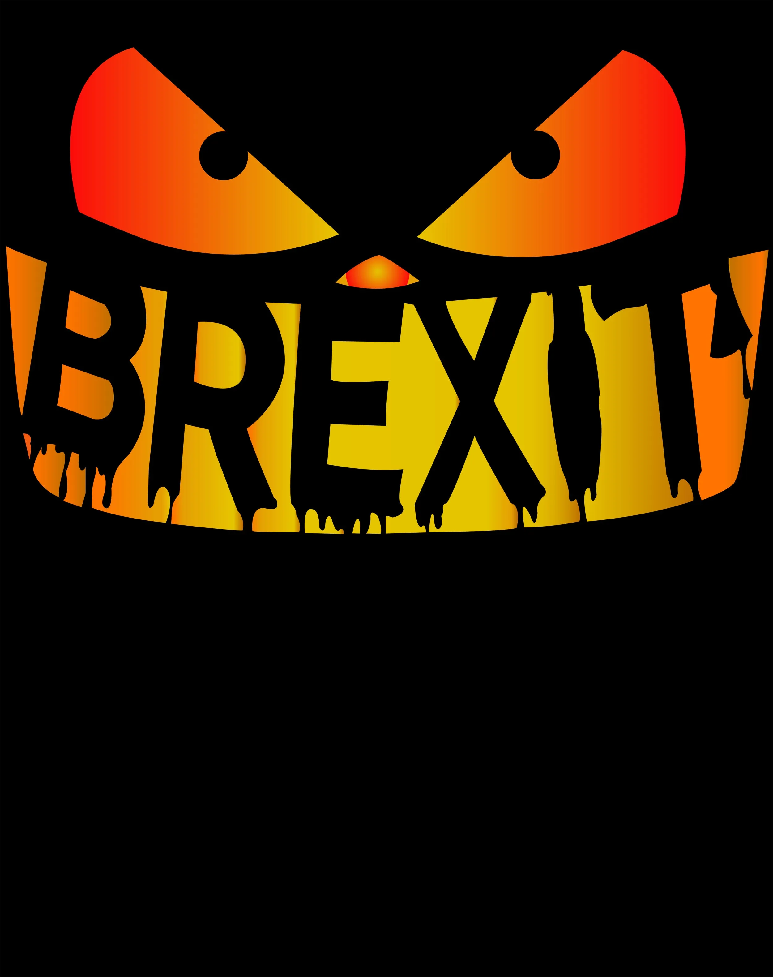 Halloween Hipster Brexit Official Men's T-shirt (Black)