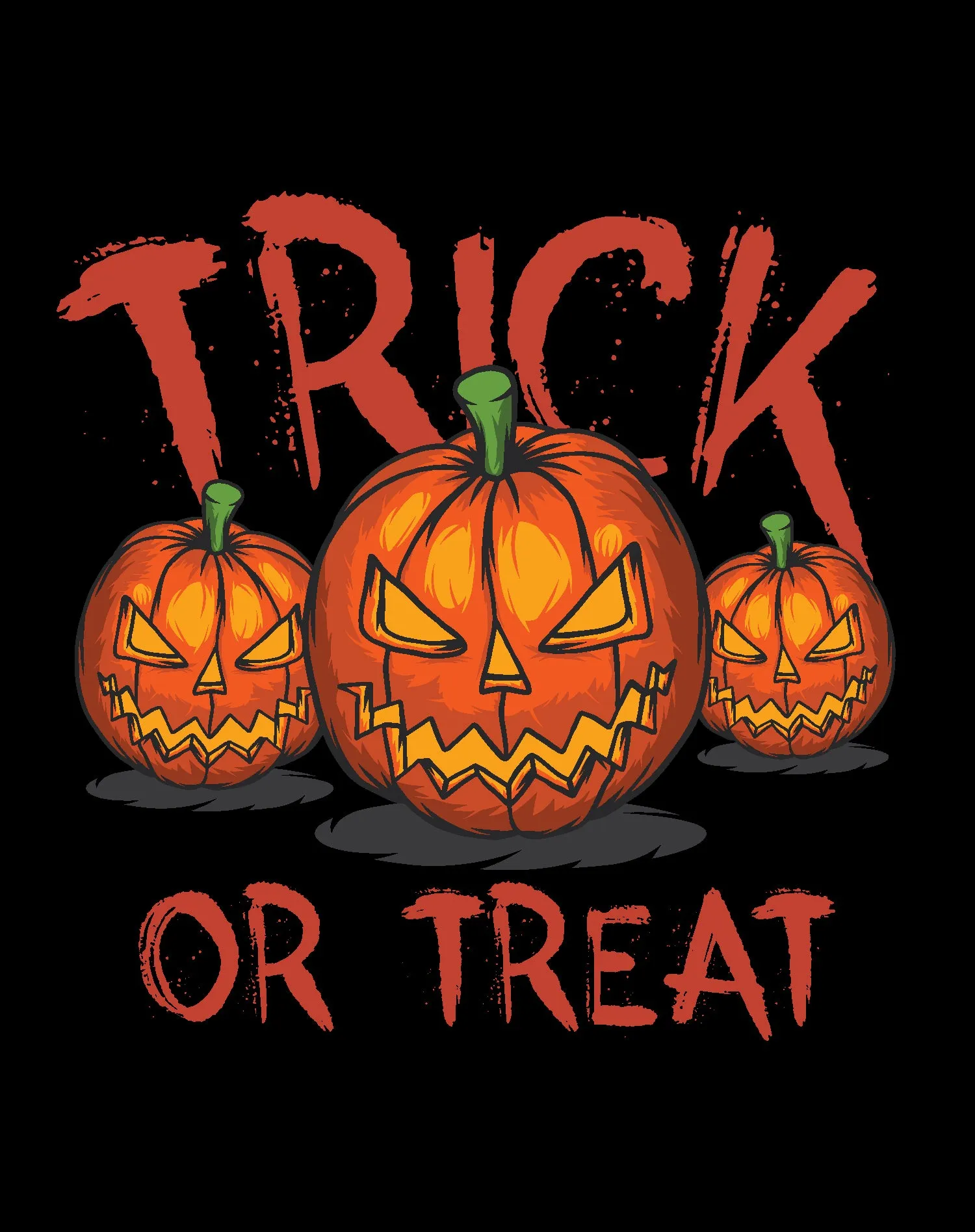 Halloween Horror Trick Or Treat PUMpkin Stencil Retro 80s Official Youth T-shirt