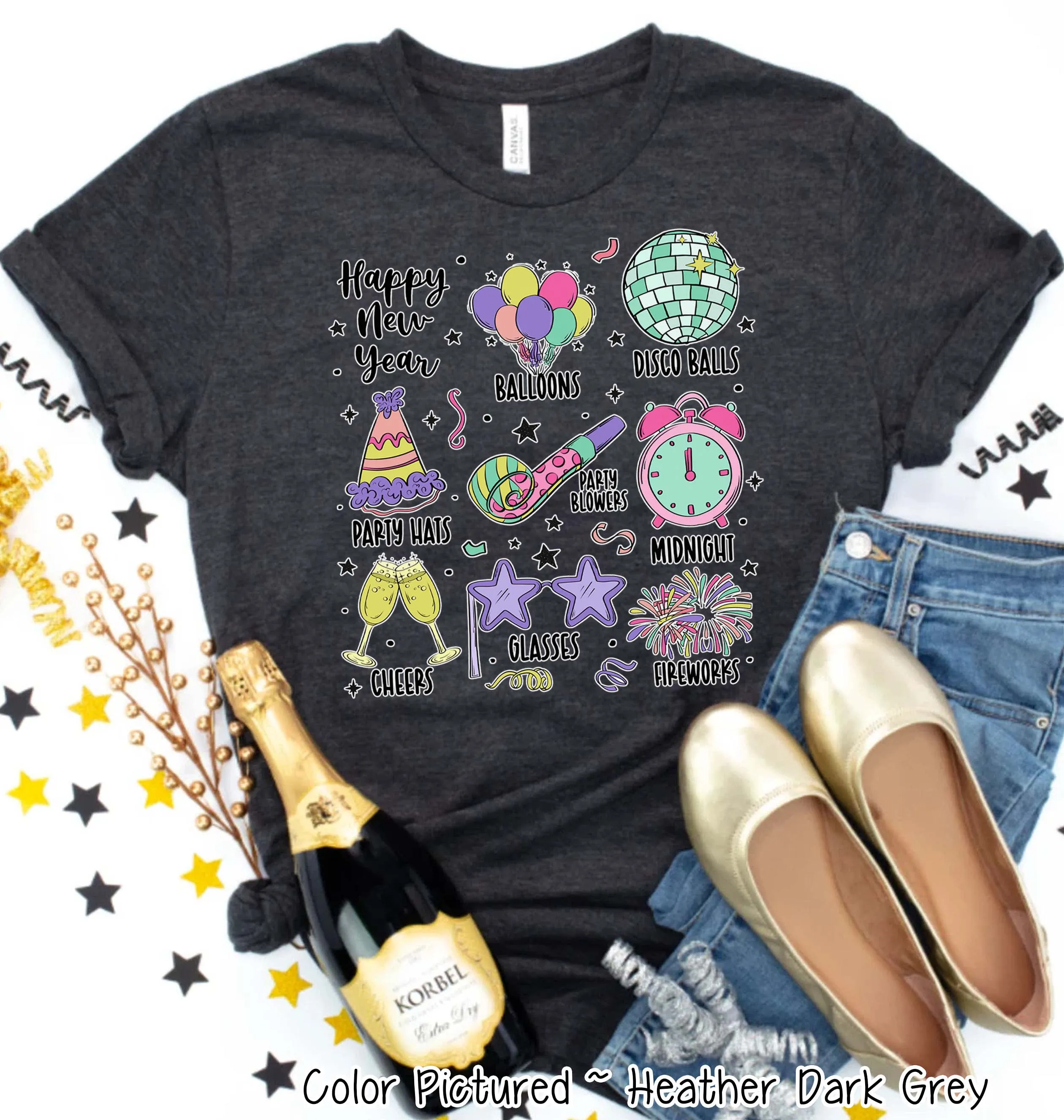 Happy New Year Favorite Things Celebration Tee or Sweatshirt