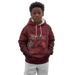 Happy Proclamation of Independence of Morocco Kid Hoodie Barbary Lion's Roar - Fight for Free and Peace LT03