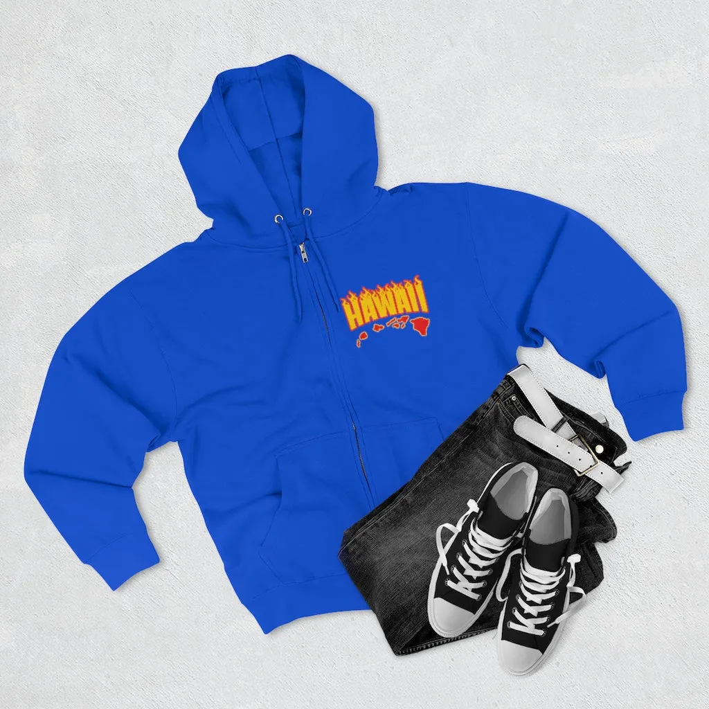 Hawaii Fire Unisex Premium Full Zip Hoodie