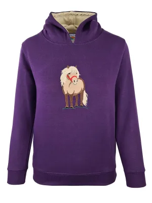 Hazy Blue Hazel Horse Childrens Hoodies