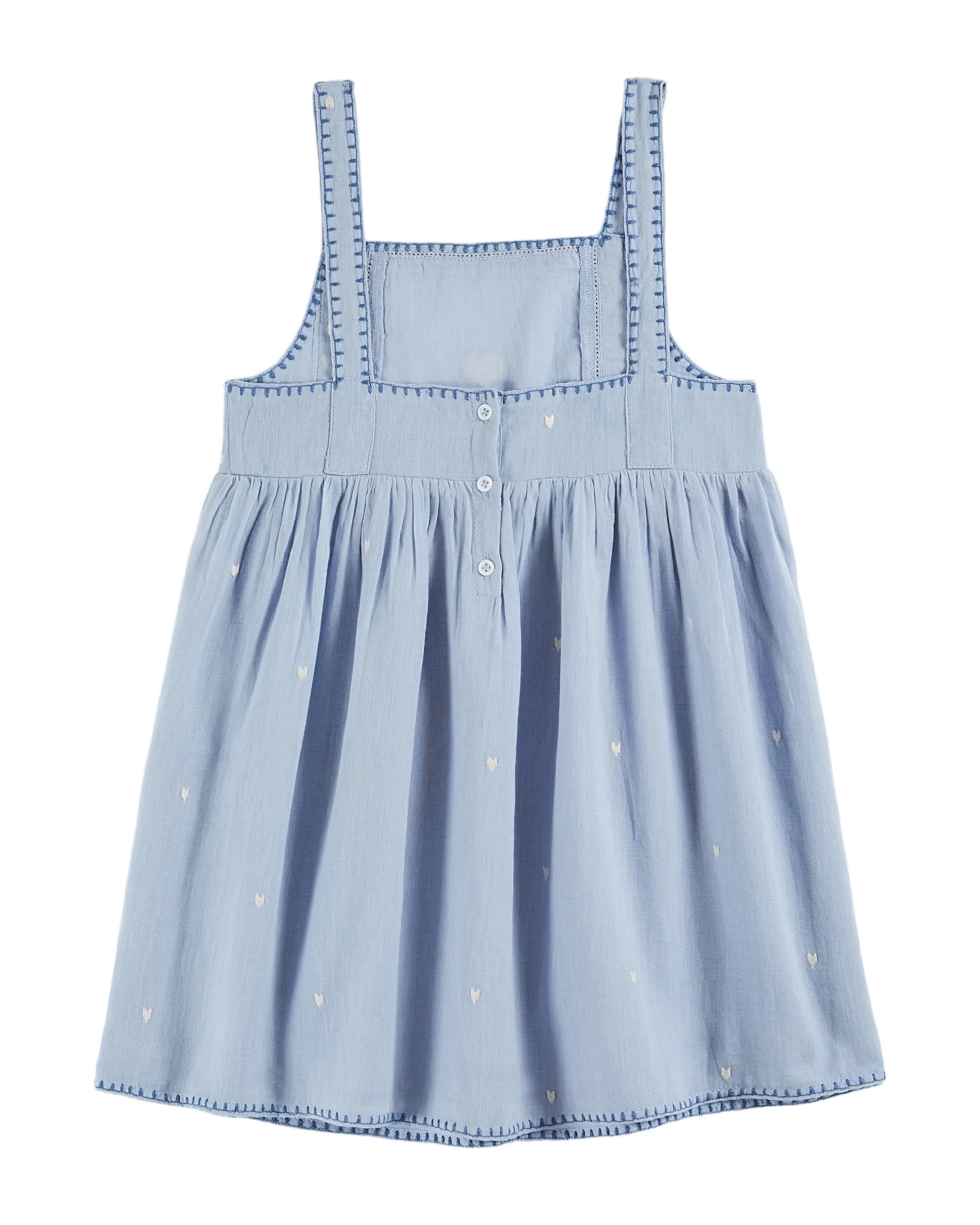HEART EMBROIDERED DRESS - ECUME